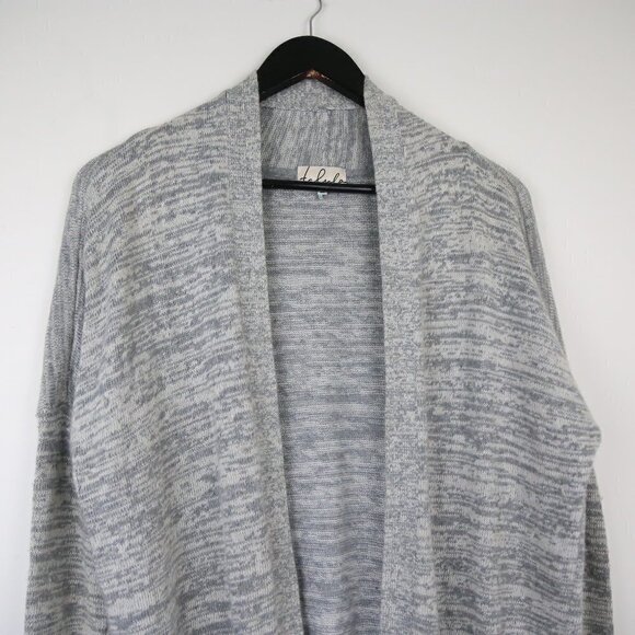 Aritzia Talula Lenox Cashmere Blend Marled Grey Cardigan Size Small - Picture 2 of 7
